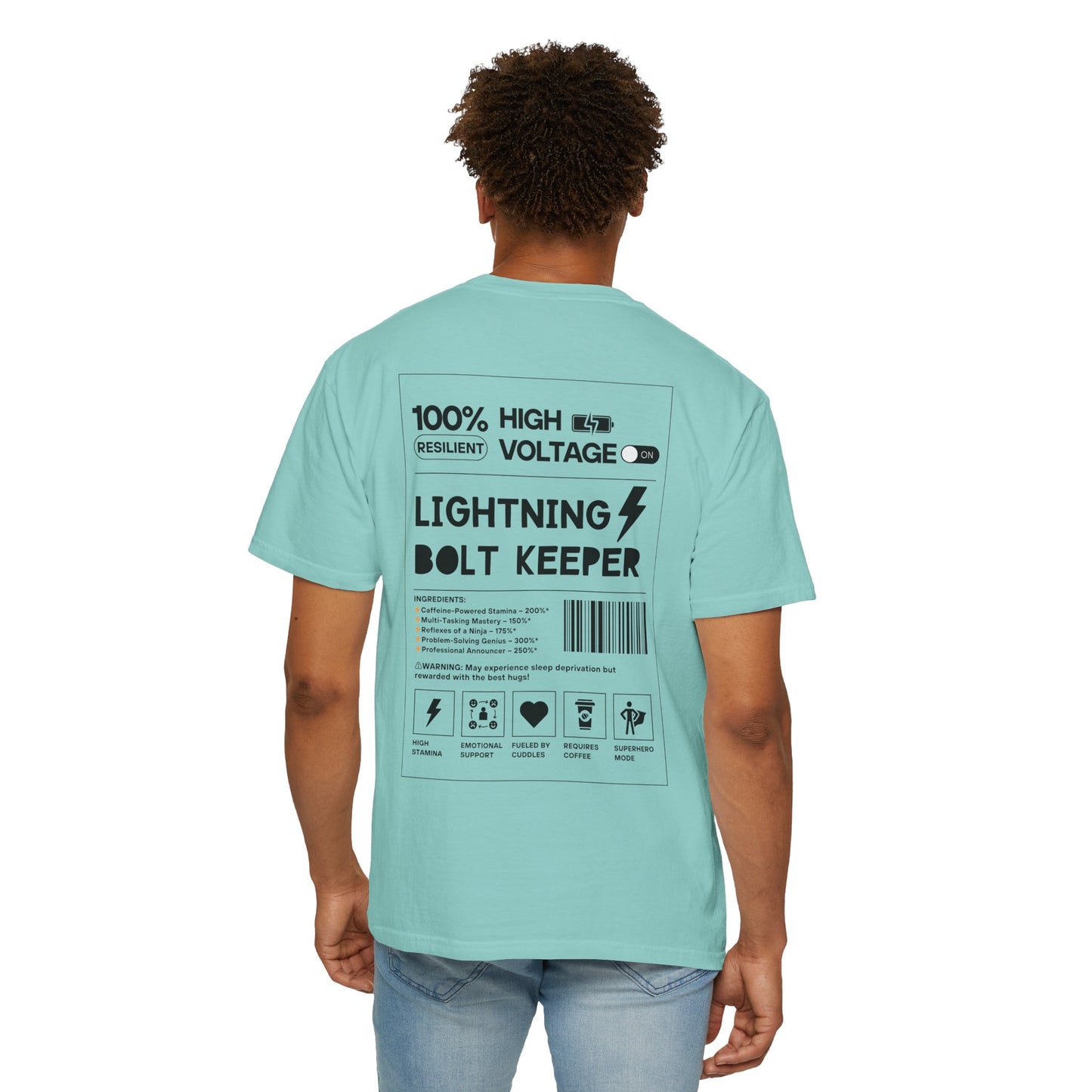 Lightning Bolt Keeper Parent Tee – Powered by Love & Caffeine! ⚡☕