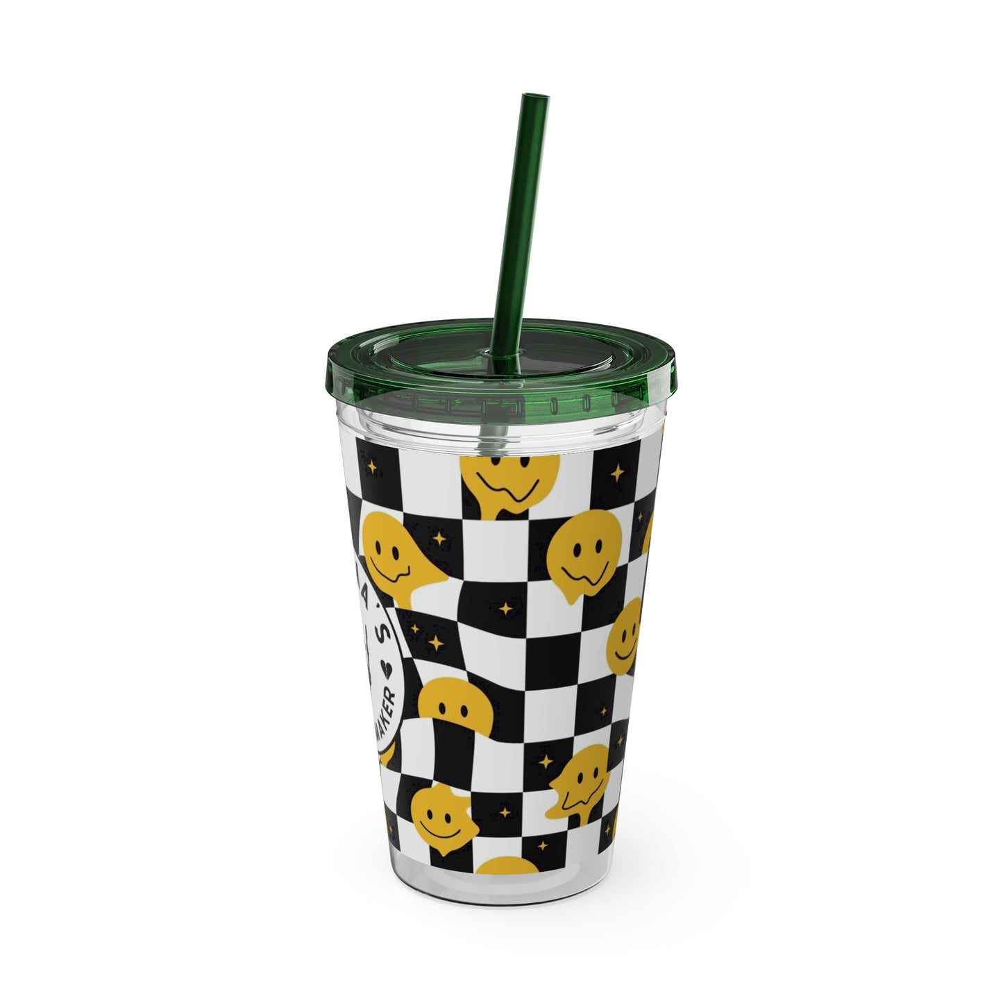🖤⚡ MAMMA’S TROUBLE MAKER 16 OZ STRAW TUMBLER – CHAOS WITH A SMILE ⚡🖤