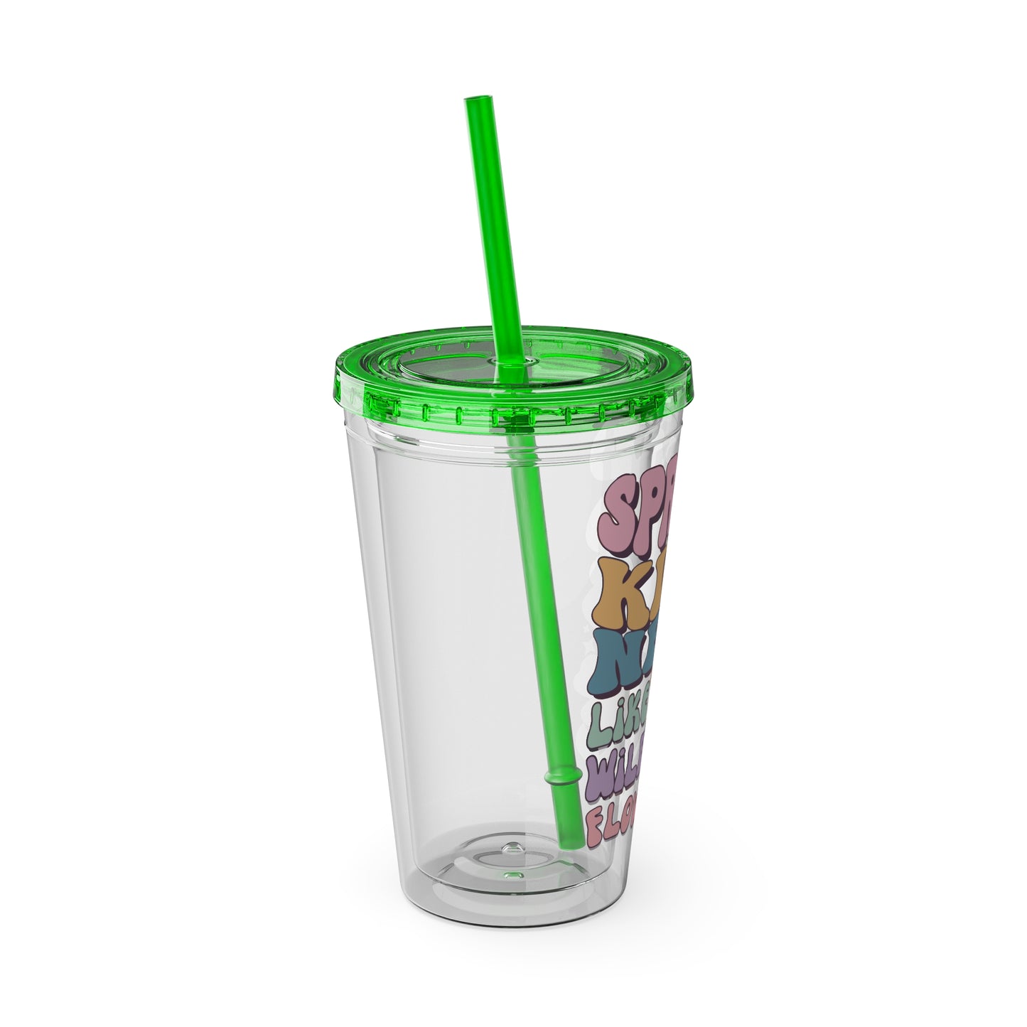 🌸✨ 16oz TUMBLER-SPREAD KINDNESS LIKE WILDFLOWERS – A CUP THAT BLOOMS WITH POSITIVITY! ✨🌸