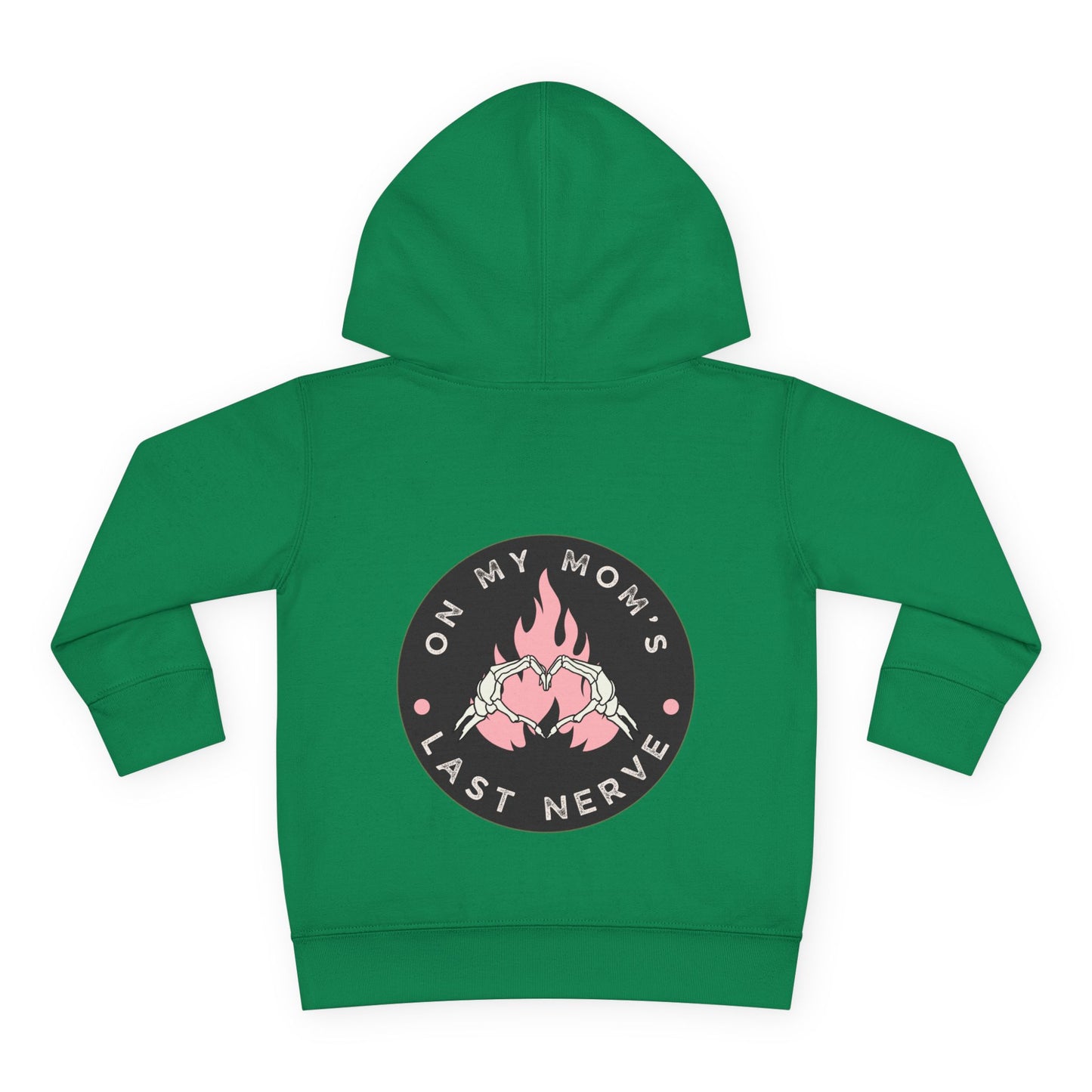 💖 On My Mom’s Last Nerve – Toddler Pullover Hoodie (Pink Flame Edition)