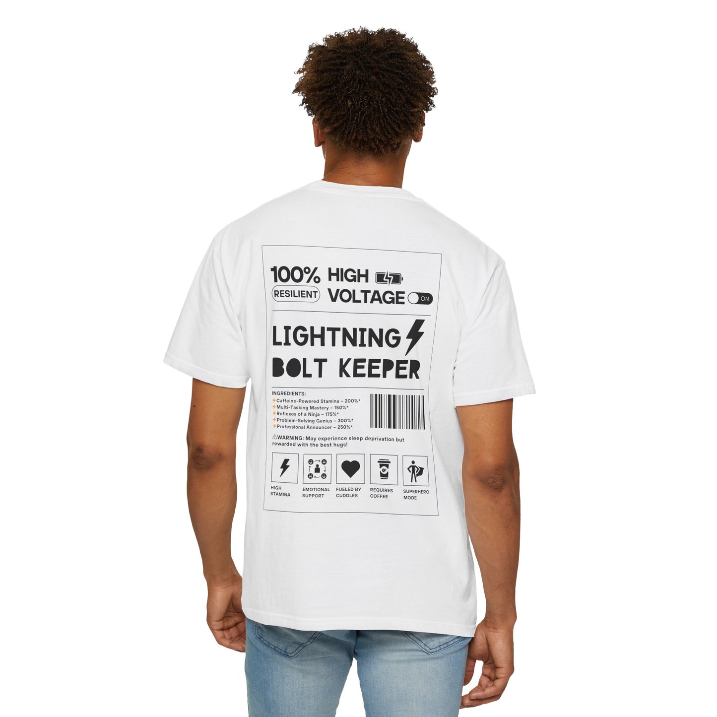 Lightning Bolt Keeper Parent Tee – Powered by Love & Caffeine! ⚡☕