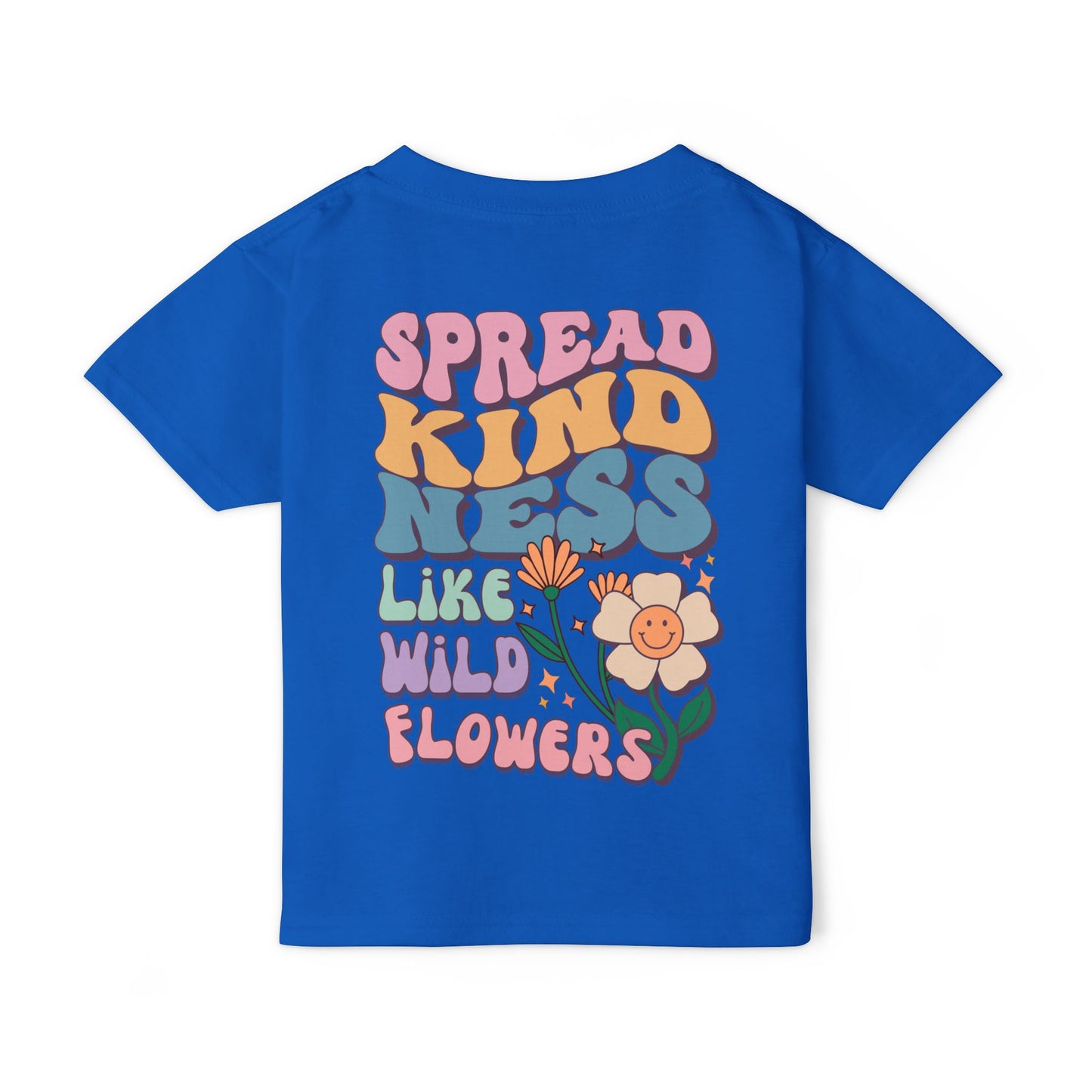 🌸✨ SPREAD KINDNESS LIKE WILDFLOWERS – CUTE KID TEE WITH A MESSAGE THAT BLOOMS! ✨🌸