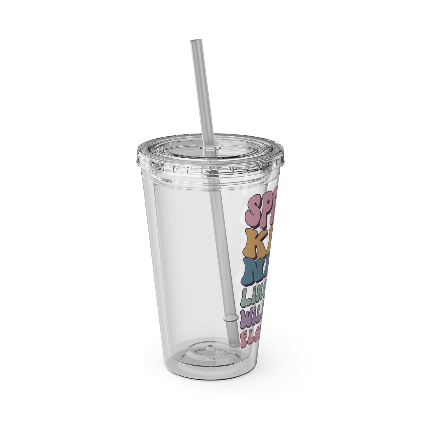 🌸✨ 16oz TUMBLER-SPREAD KINDNESS LIKE WILDFLOWERS – A CUP THAT BLOOMS WITH POSITIVITY! ✨🌸