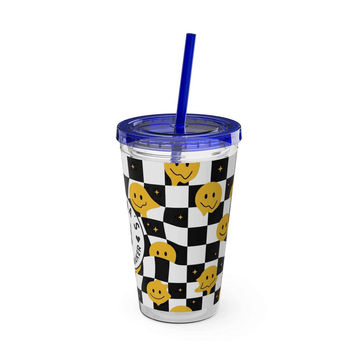 🖤⚡ MAMMA’S TROUBLE MAKER 16 OZ STRAW TUMBLER – CHAOS WITH A SMILE ⚡🖤