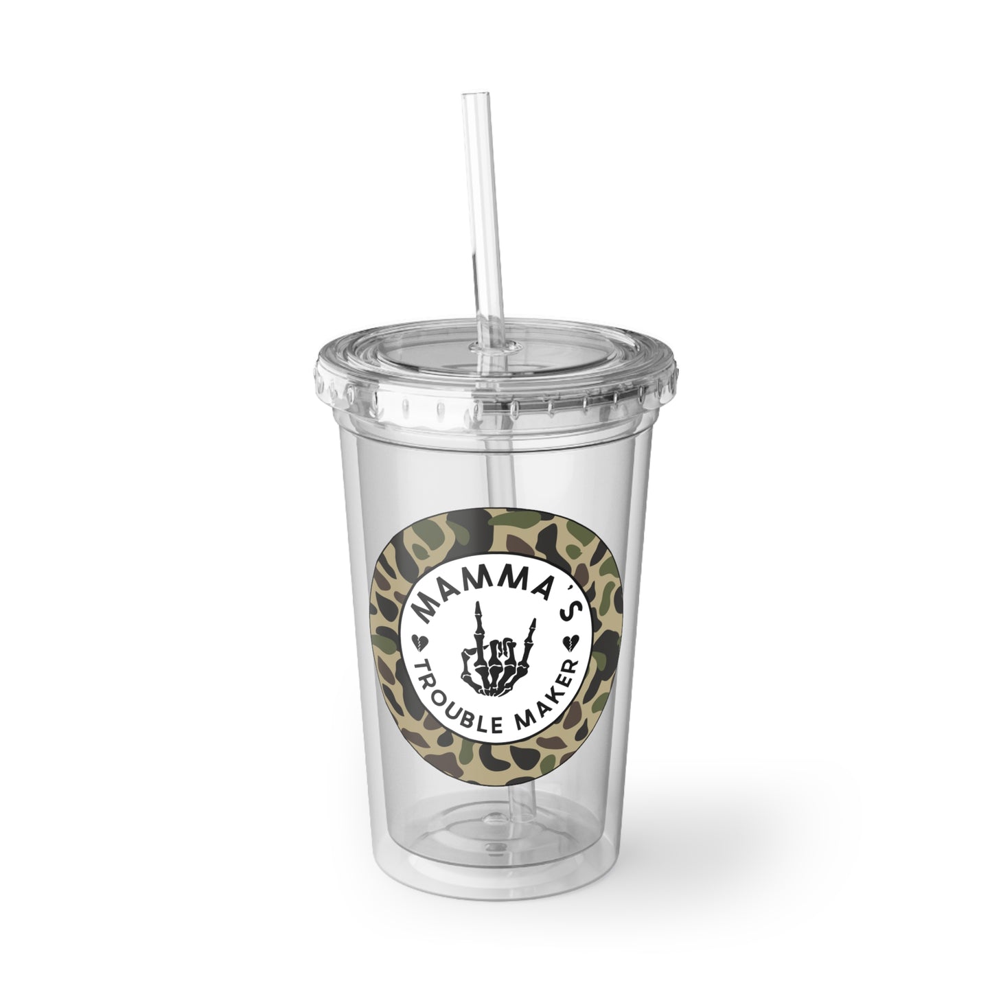 Camo Edition: Mamma’s Trouble Maker Tumbler💚