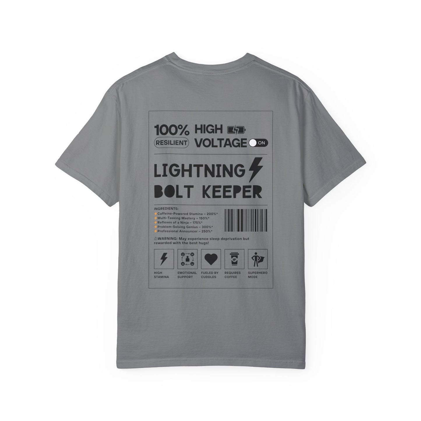 Lightning Bolt Keeper Parent Tee – Powered by Love & Caffeine! ⚡☕