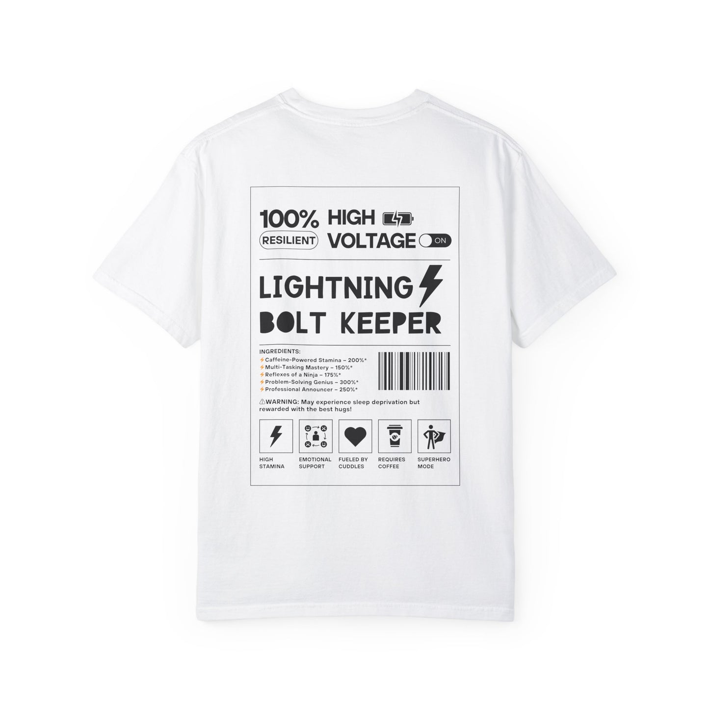 Lightning Bolt Keeper Parent Tee – Powered by Love & Caffeine! ⚡☕