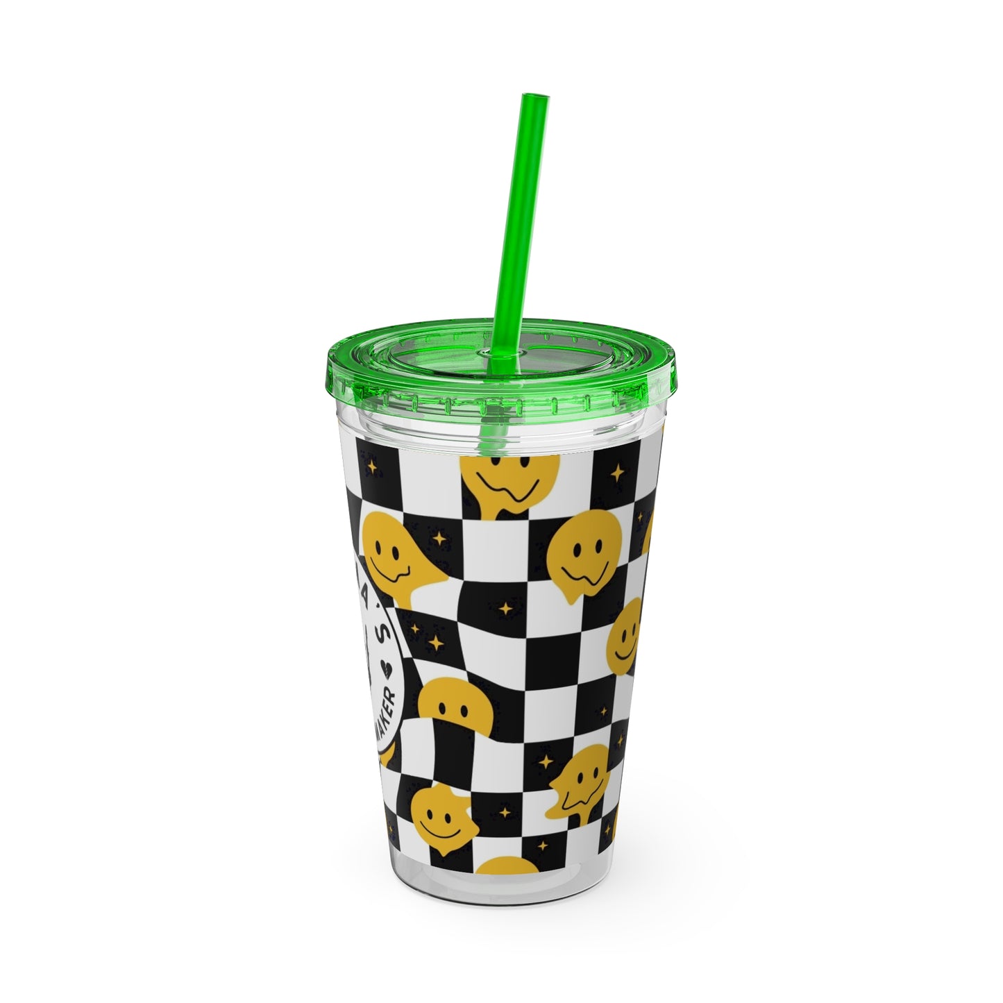 🖤⚡ MAMMA’S TROUBLE MAKER 16 OZ STRAW TUMBLER – CHAOS WITH A SMILE ⚡🖤