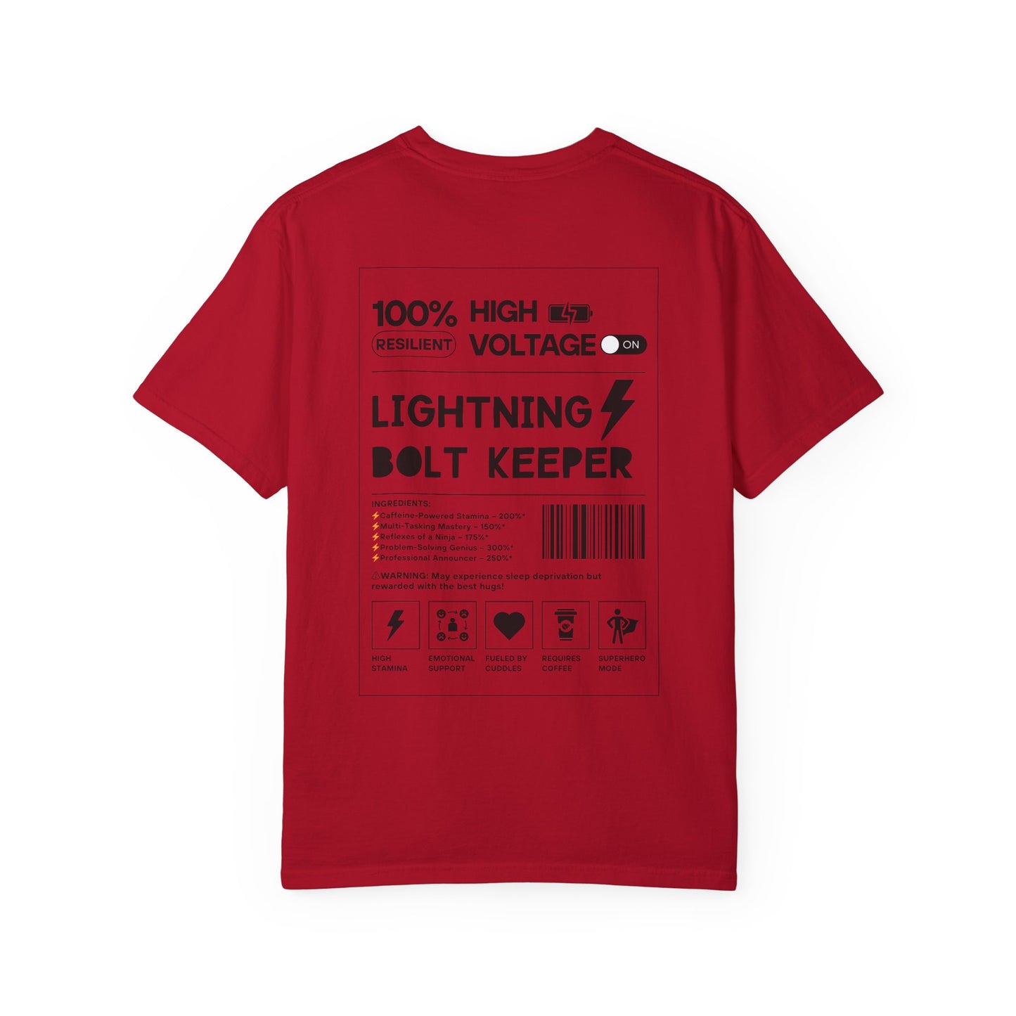 Lightning Bolt Keeper Parent Tee – Powered by Love & Caffeine! ⚡☕