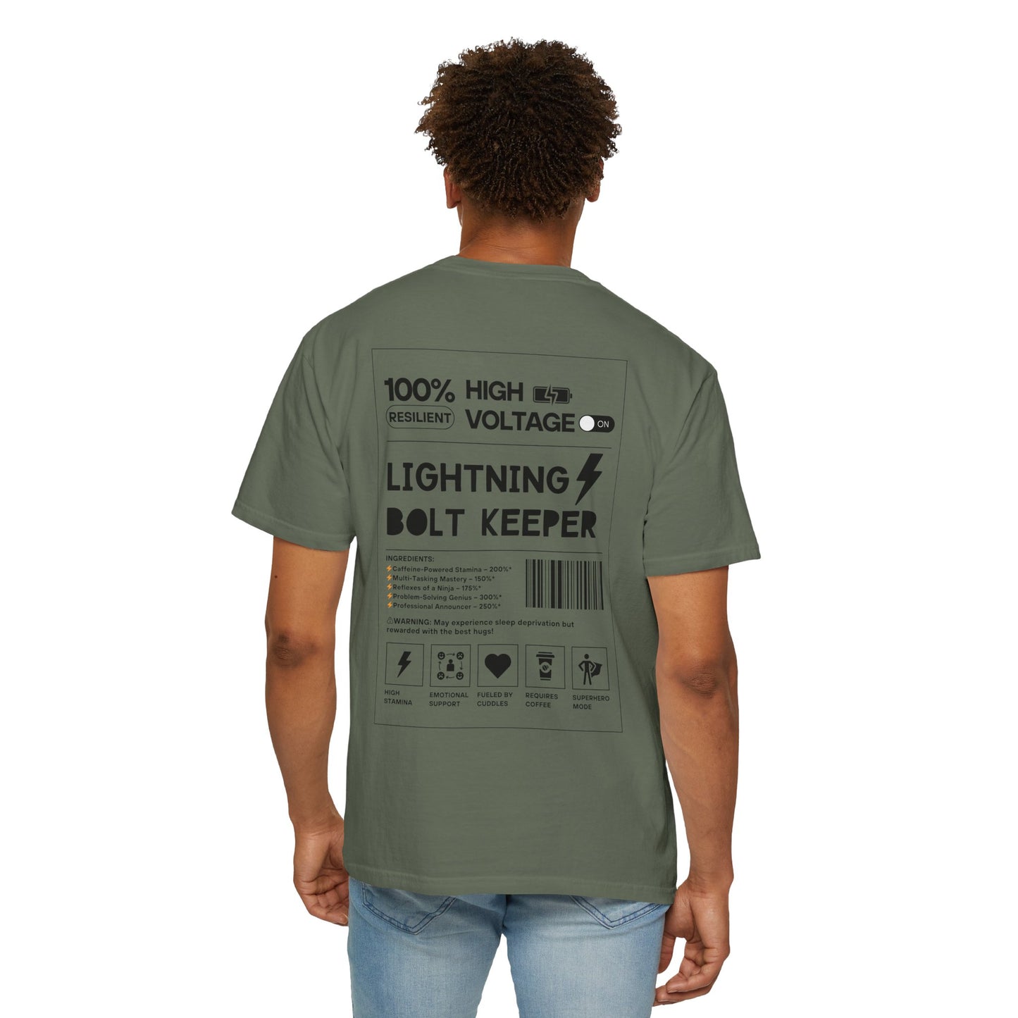 Lightning Bolt Keeper Parent Tee – Powered by Love & Caffeine! ⚡☕