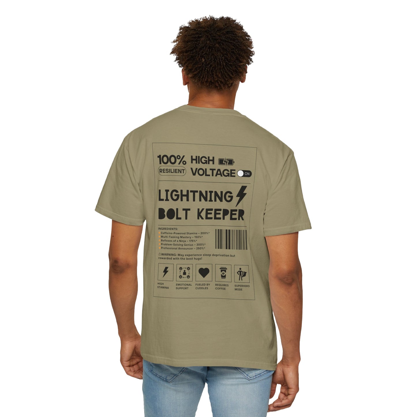 Lightning Bolt Keeper Parent Tee – Powered by Love & Caffeine! ⚡☕