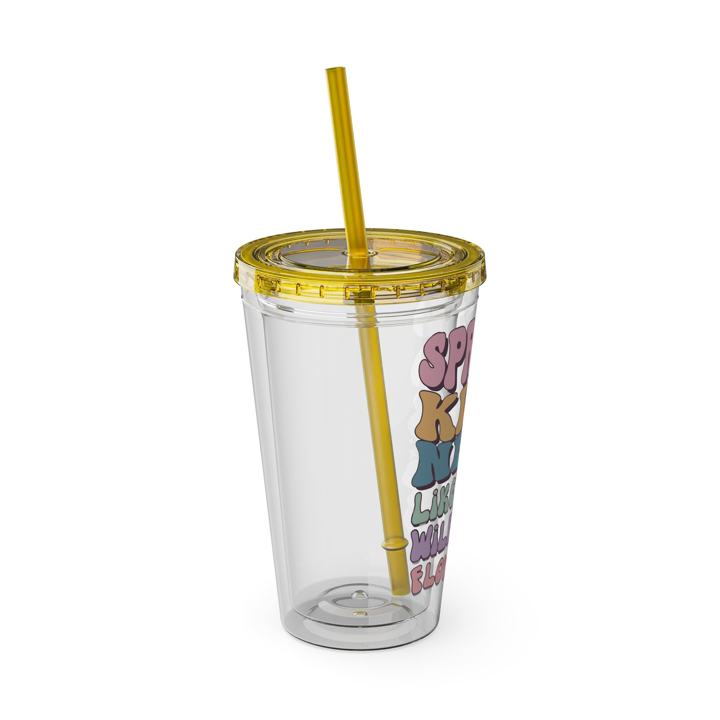 🌸✨ 16oz TUMBLER-SPREAD KINDNESS LIKE WILDFLOWERS – A CUP THAT BLOOMS WITH POSITIVITY! ✨🌸