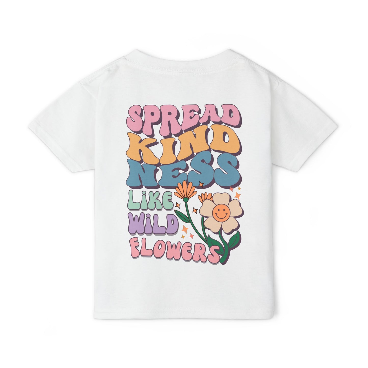 🌸✨ SPREAD KINDNESS LIKE WILDFLOWERS – CUTE KID TEE WITH A MESSAGE THAT BLOOMS! ✨🌸