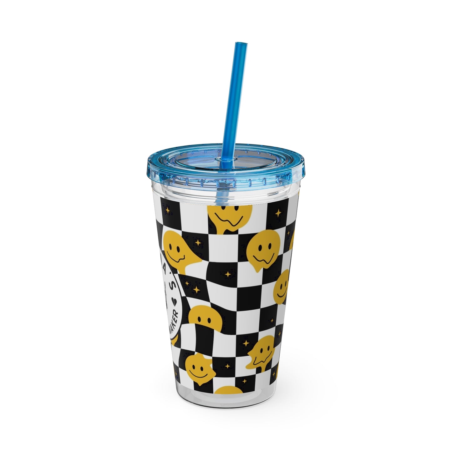 🖤⚡ MAMMA’S TROUBLE MAKER 16 OZ STRAW TUMBLER – CHAOS WITH A SMILE ⚡🖤