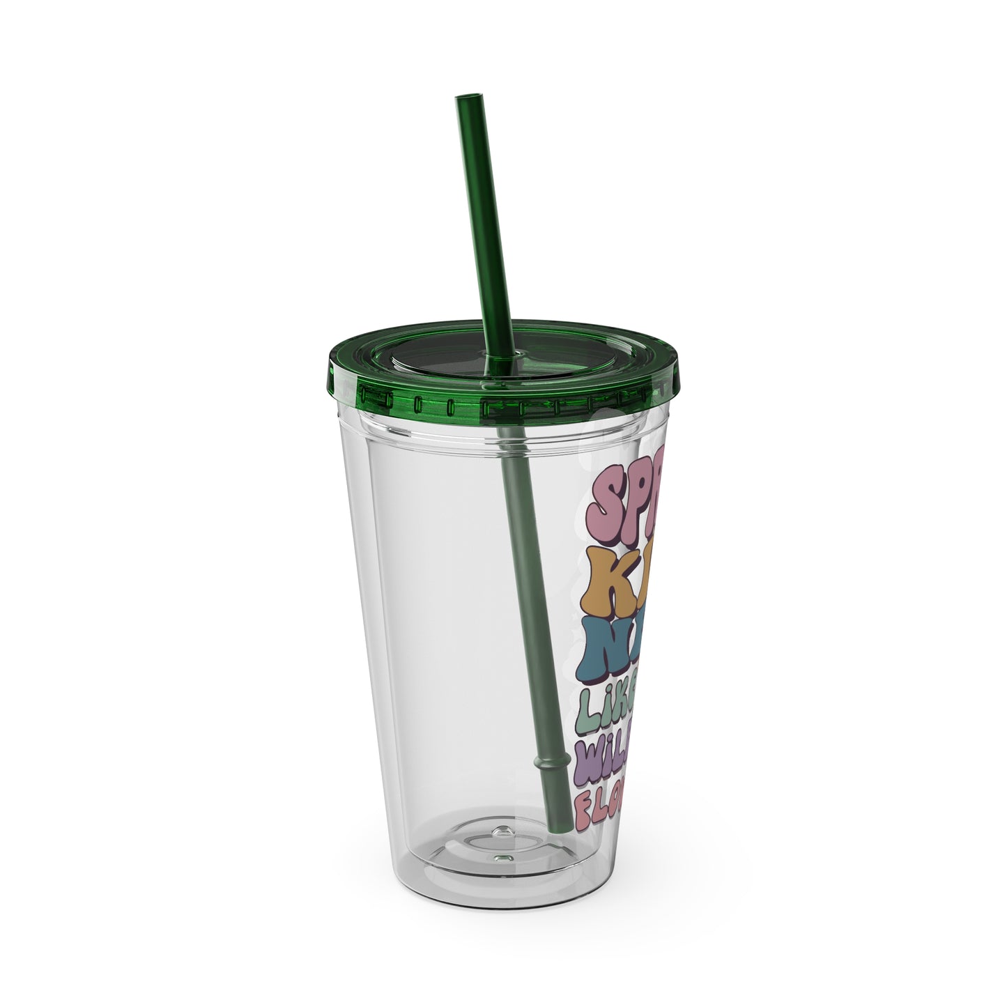 🌸✨ 16oz TUMBLER-SPREAD KINDNESS LIKE WILDFLOWERS – A CUP THAT BLOOMS WITH POSITIVITY! ✨🌸