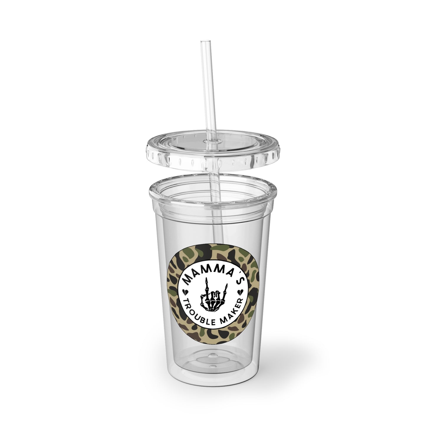 Camo Edition: Mamma’s Trouble Maker Tumbler💚