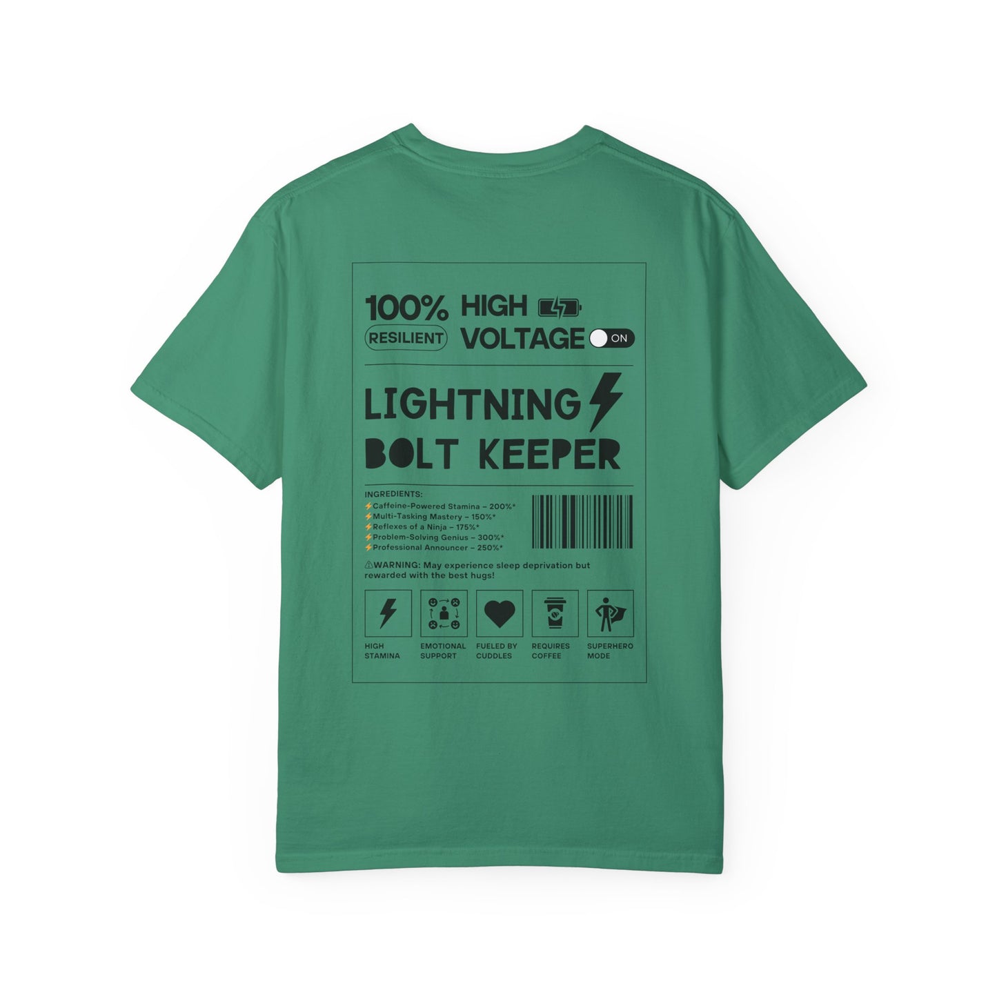 Lightning Bolt Keeper Parent Tee – Powered by Love & Caffeine! ⚡☕