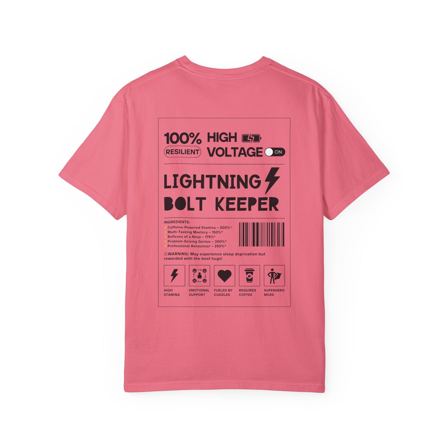 Lightning Bolt Keeper Parent Tee – Powered by Love & Caffeine! ⚡☕
