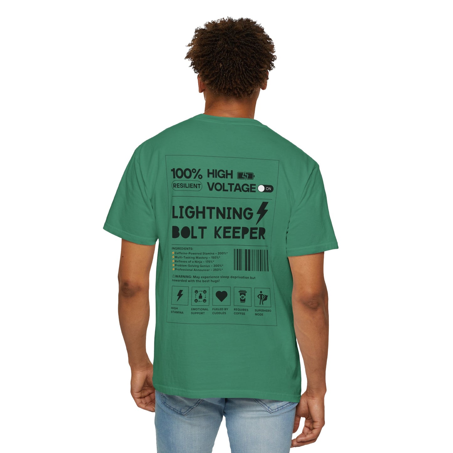 Lightning Bolt Keeper Parent Tee – Powered by Love & Caffeine! ⚡☕