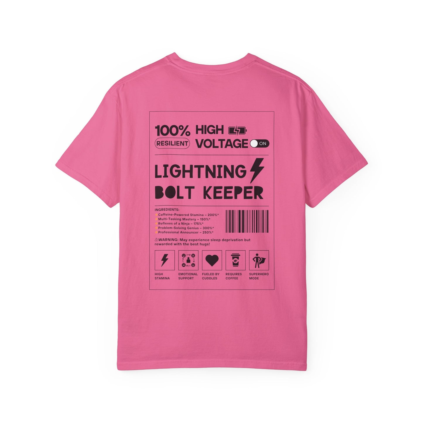 Lightning Bolt Keeper Parent Tee – Powered by Love & Caffeine! ⚡☕