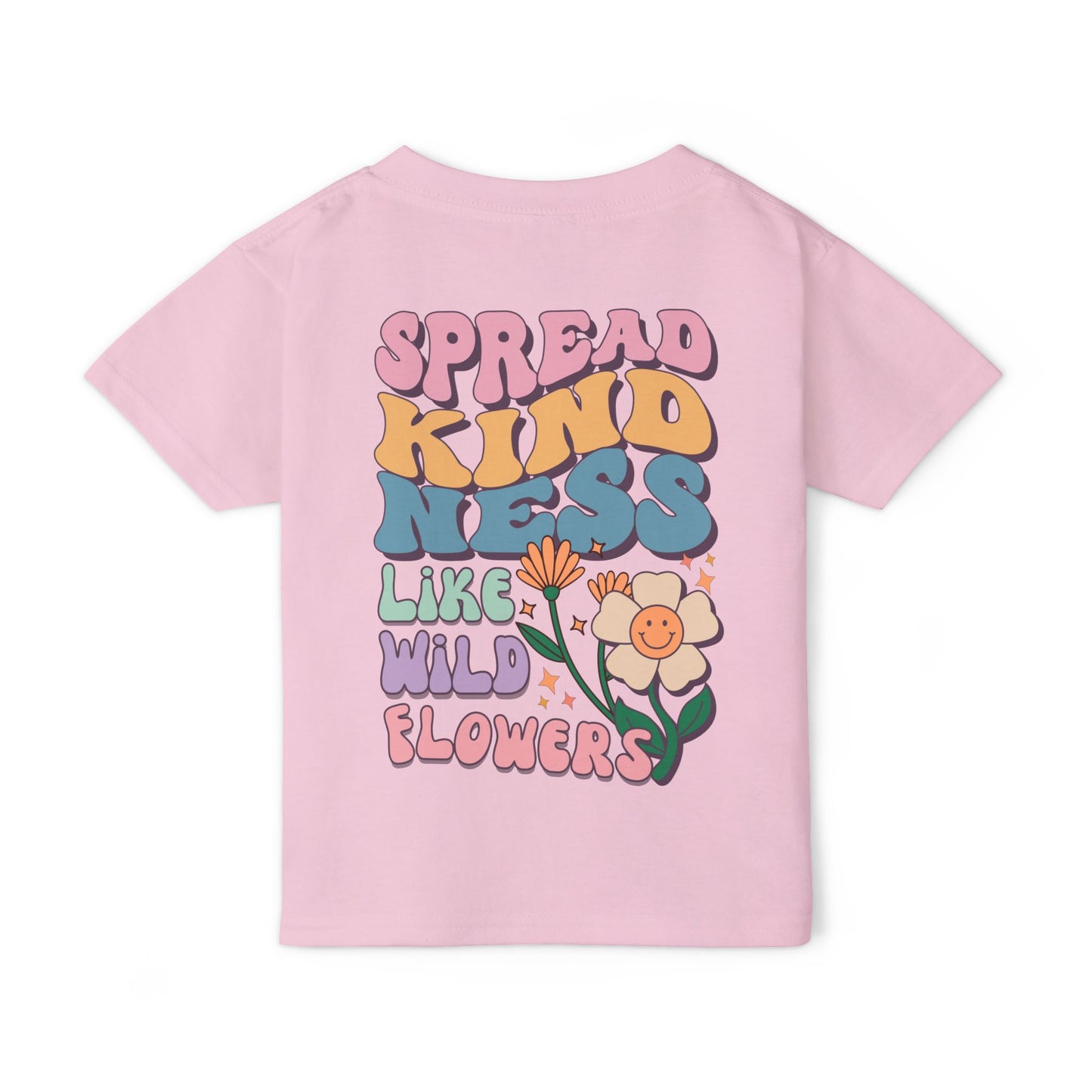 🌸✨ SPREAD KINDNESS LIKE WILDFLOWERS – CUTE KID TEE WITH A MESSAGE THAT BLOOMS! ✨🌸