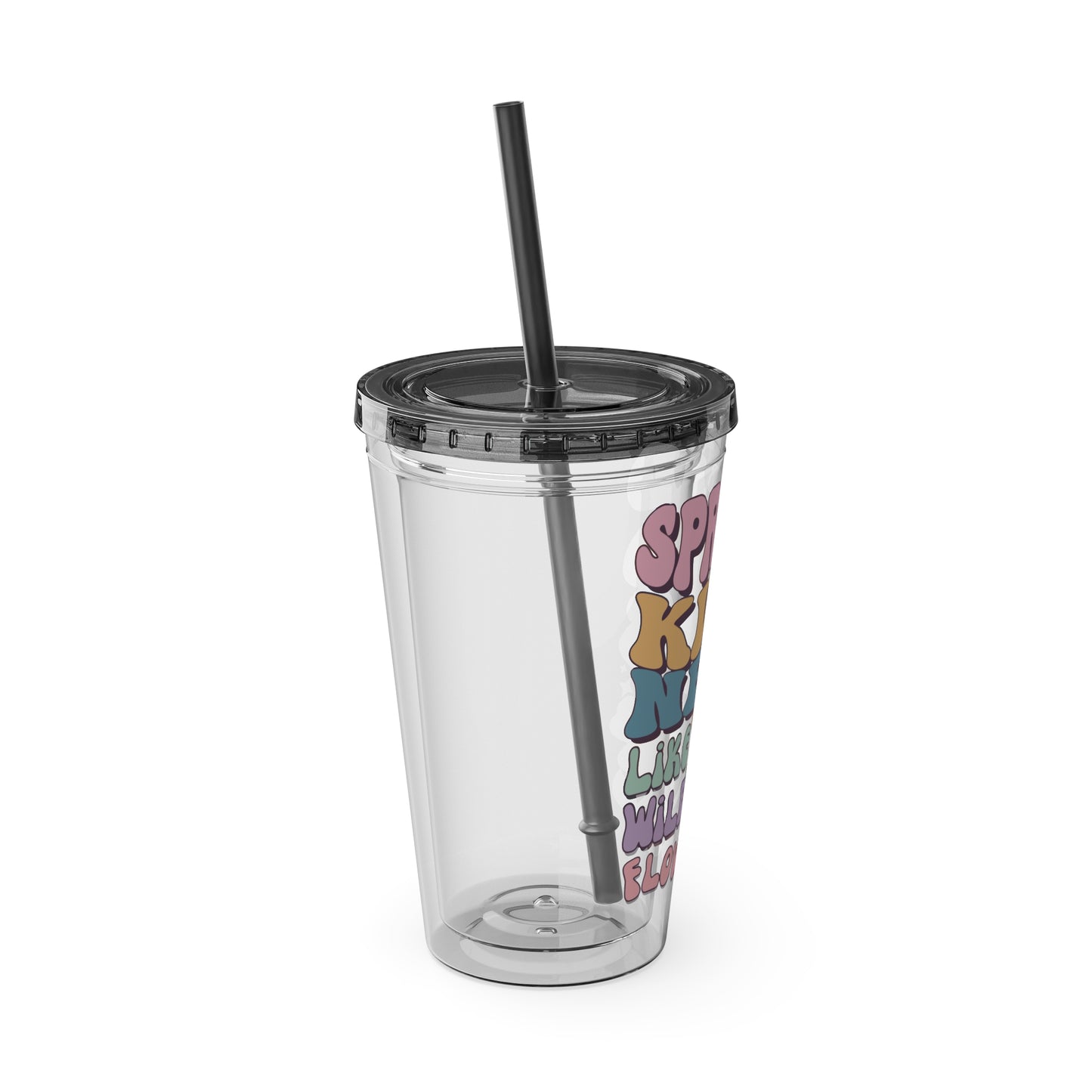 🌸✨ 16oz TUMBLER-SPREAD KINDNESS LIKE WILDFLOWERS – A CUP THAT BLOOMS WITH POSITIVITY! ✨🌸