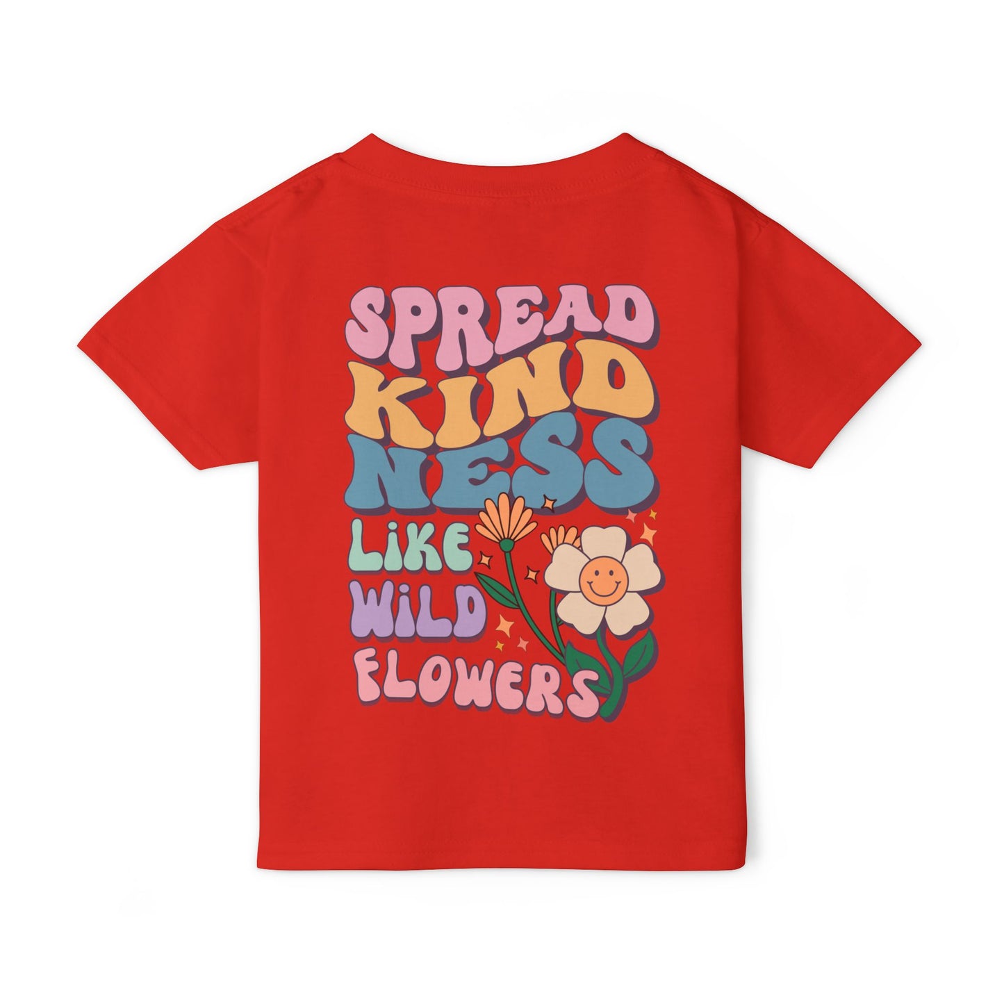 🌸✨ SPREAD KINDNESS LIKE WILDFLOWERS – CUTE KID TEE WITH A MESSAGE THAT BLOOMS! ✨🌸