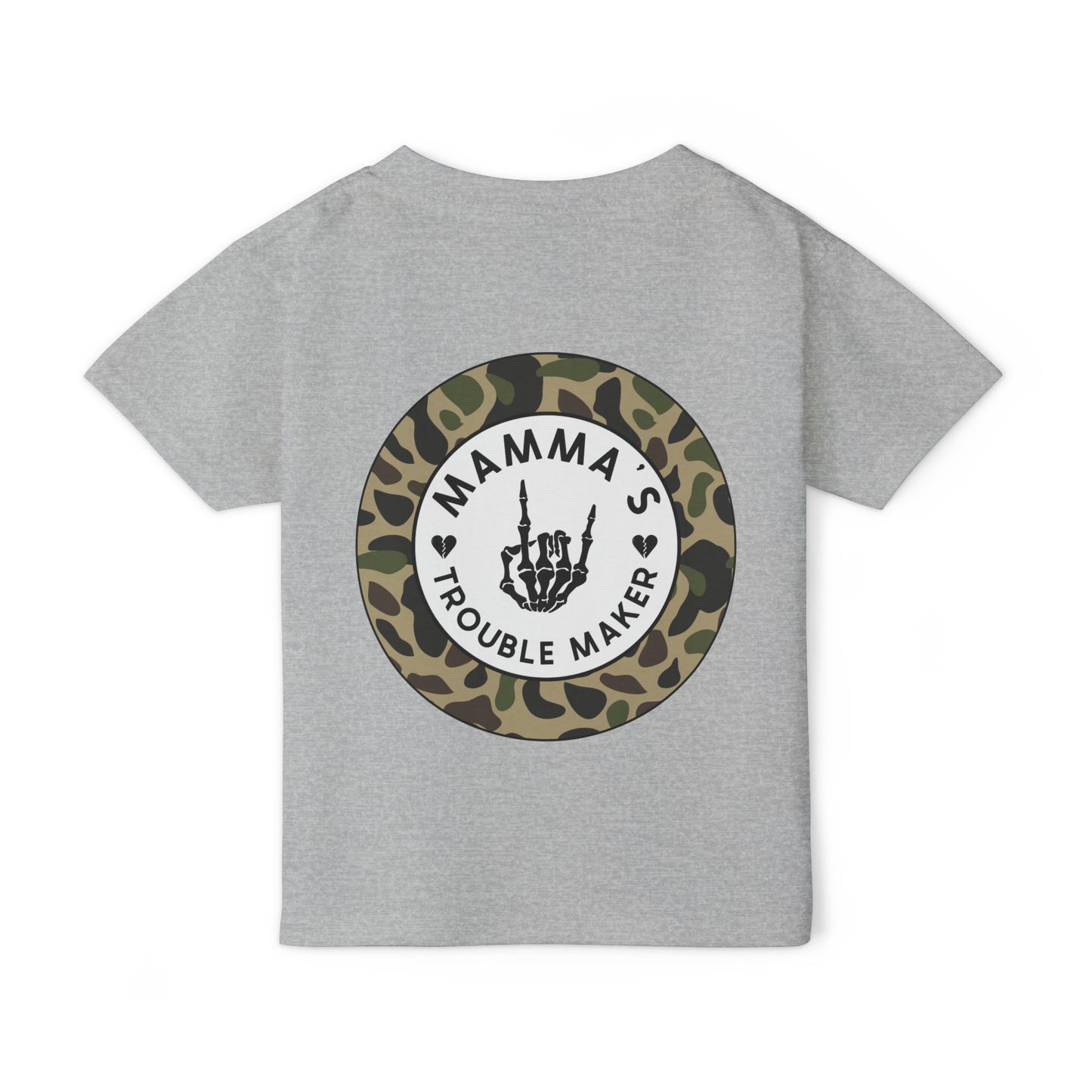 💀🔥 MAMMA’S TROUBLE MAKER – CAMO TODDLER TEE EDITION 🔥💀