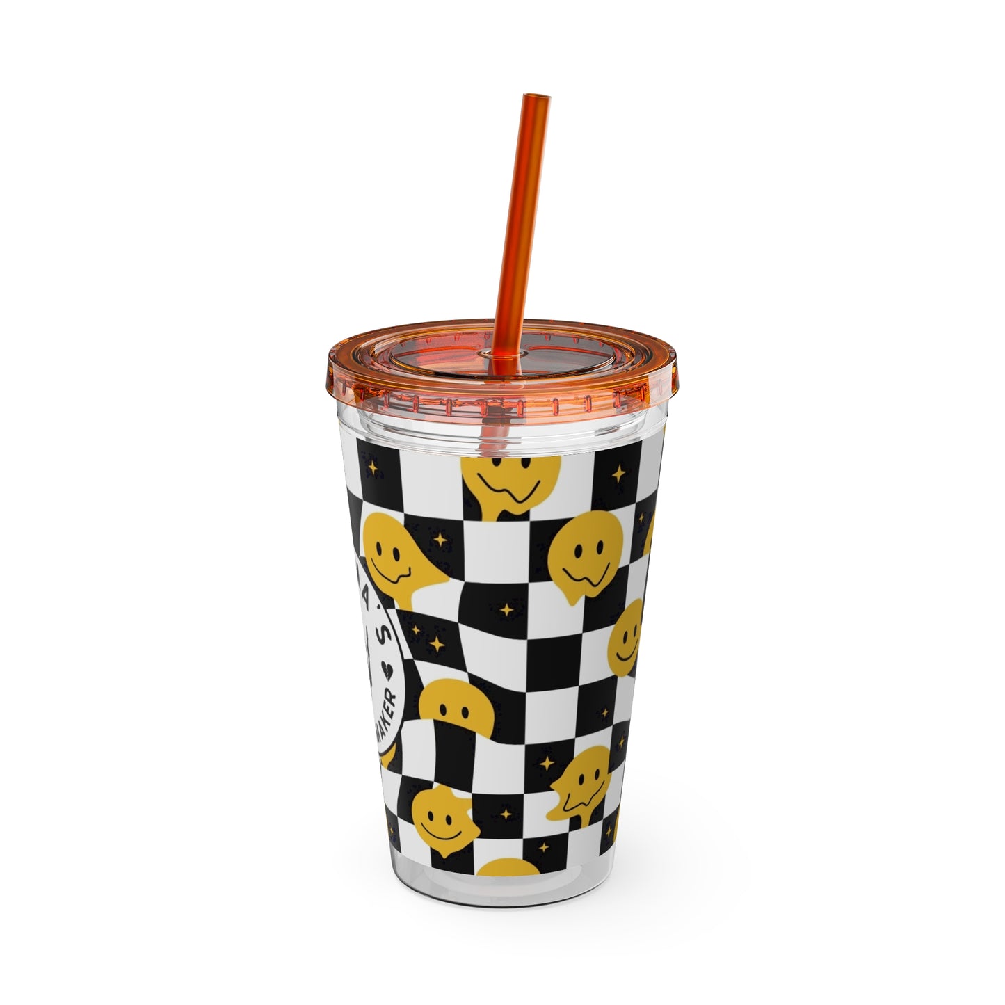 🖤⚡ MAMMA’S TROUBLE MAKER 16 OZ STRAW TUMBLER – CHAOS WITH A SMILE ⚡🖤