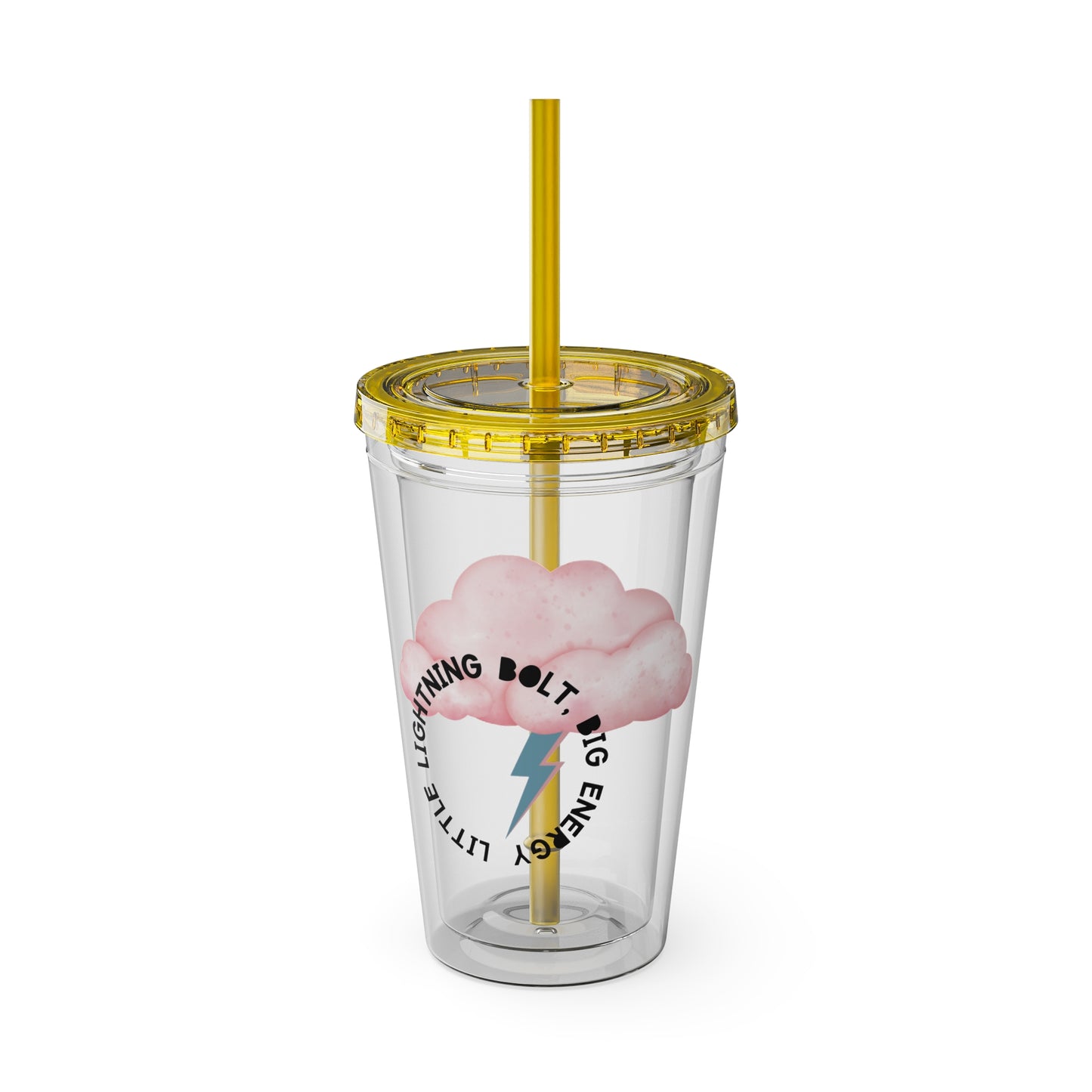 ⚡☁️ 16OZ LIGHTNING BOLT, BABY – TUMBLER WITH STRAW☁️⚡