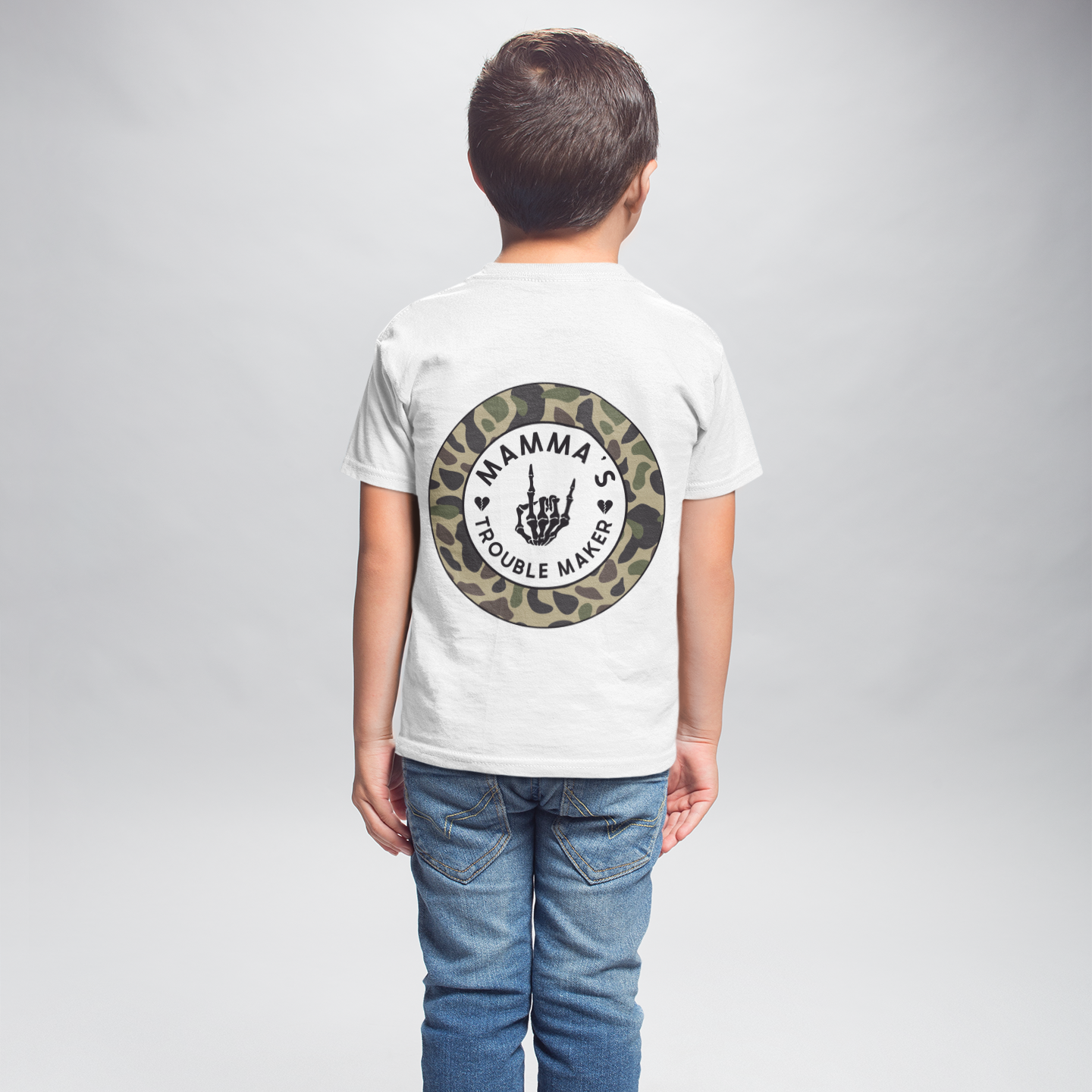 💀🔥 MAMMA’S TROUBLE MAKER – CAMO TODDLER TEE EDITION 🔥💀
