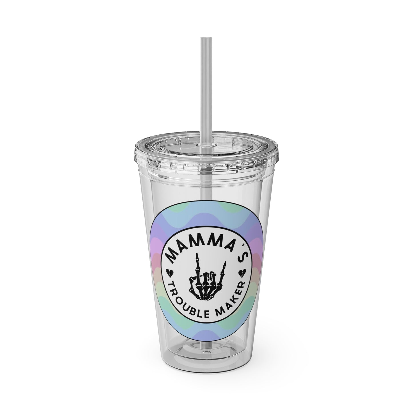 🌈💀 16OZ PASTEL TROUBLE MAKER TUMBLER – SWEET SIPPIN' 💀🌈