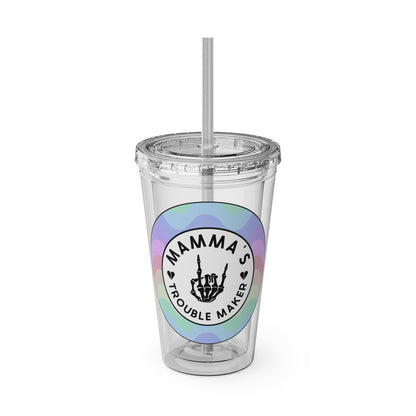 🌈💀 16OZ PASTEL TROUBLE MAKER TUMBLER – SWEET SIPPIN' 💀🌈