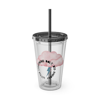 ⚡☁️ 16OZ LIGHTNING BOLT, BABY – TUMBLER WITH STRAW☁️⚡