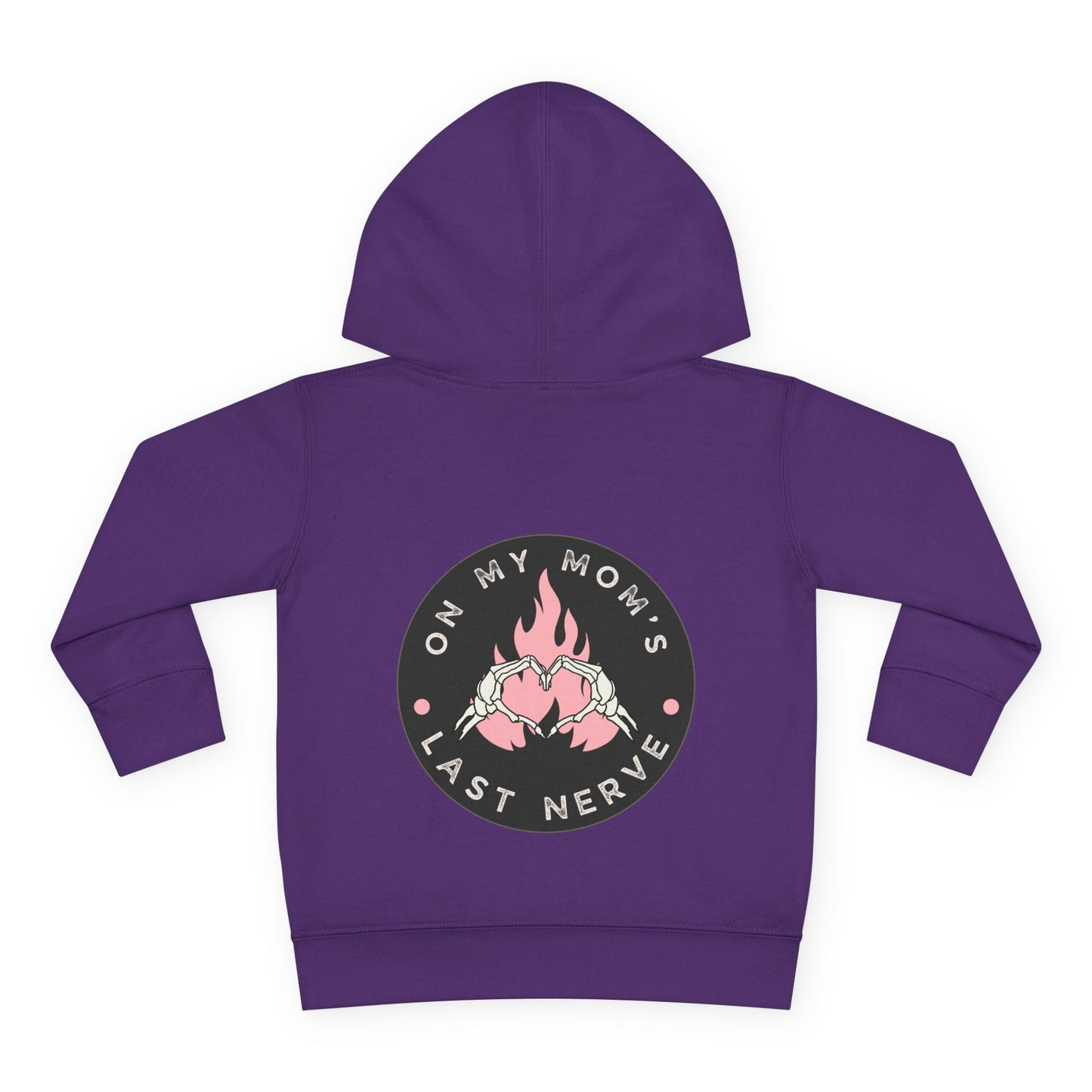 💖 On My Mom’s Last Nerve – Toddler Pullover Hoodie (Pink Flame Edition)