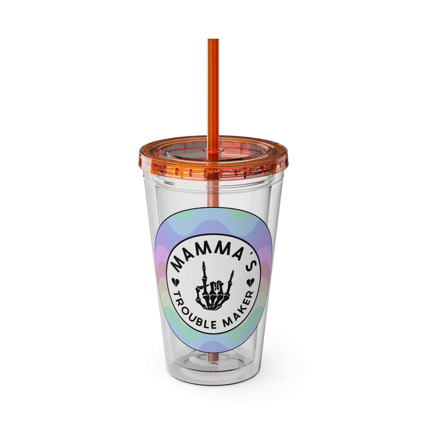 🌈💀 16OZ PASTEL TROUBLE MAKER TUMBLER – SWEET SIPPIN' 💀🌈