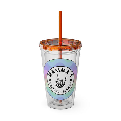 🌈💀 16OZ PASTEL TROUBLE MAKER TUMBLER – SWEET SIPPIN' 💀🌈