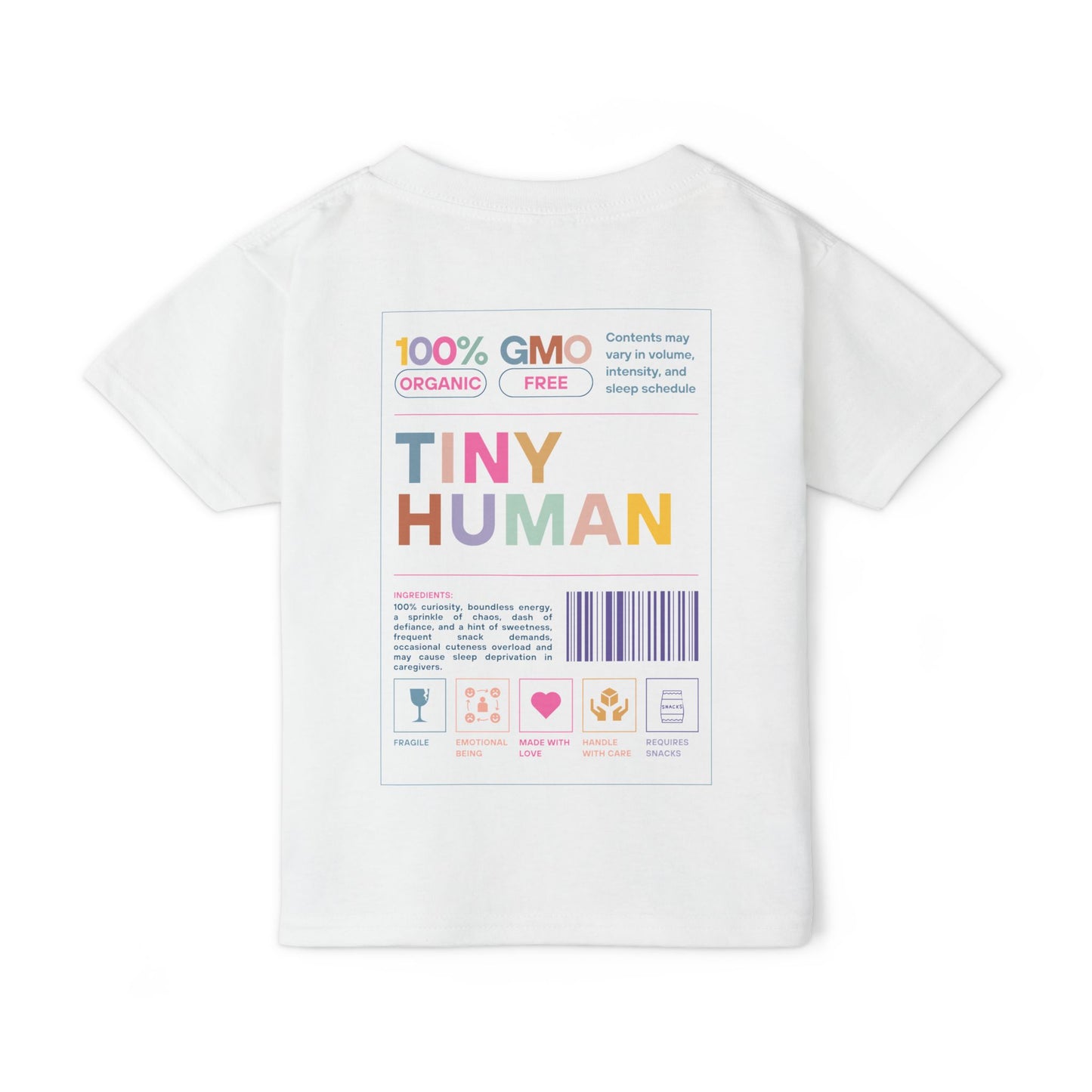 "Tiny Human" Toddler Tee – Small But Mighty, Full of Personality!