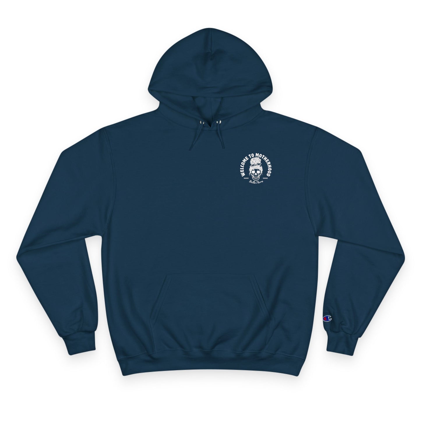 ☕💀 WELCOME TO MOTHERHOOD – CHAMPION HOODIE 💀☕