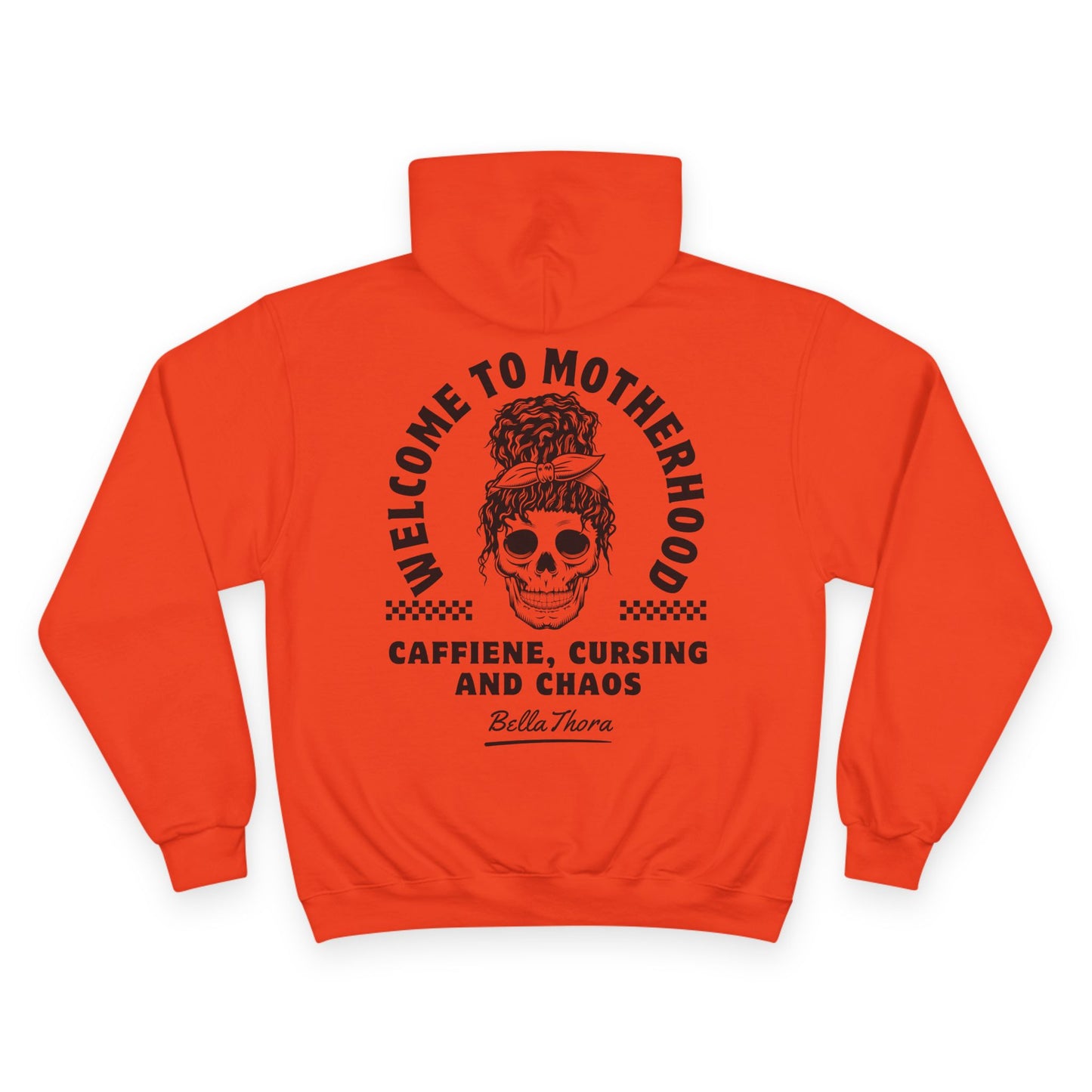 ☕💀 WELCOME TO MOTHERHOOD – CHAMPION HOODIE 💀☕