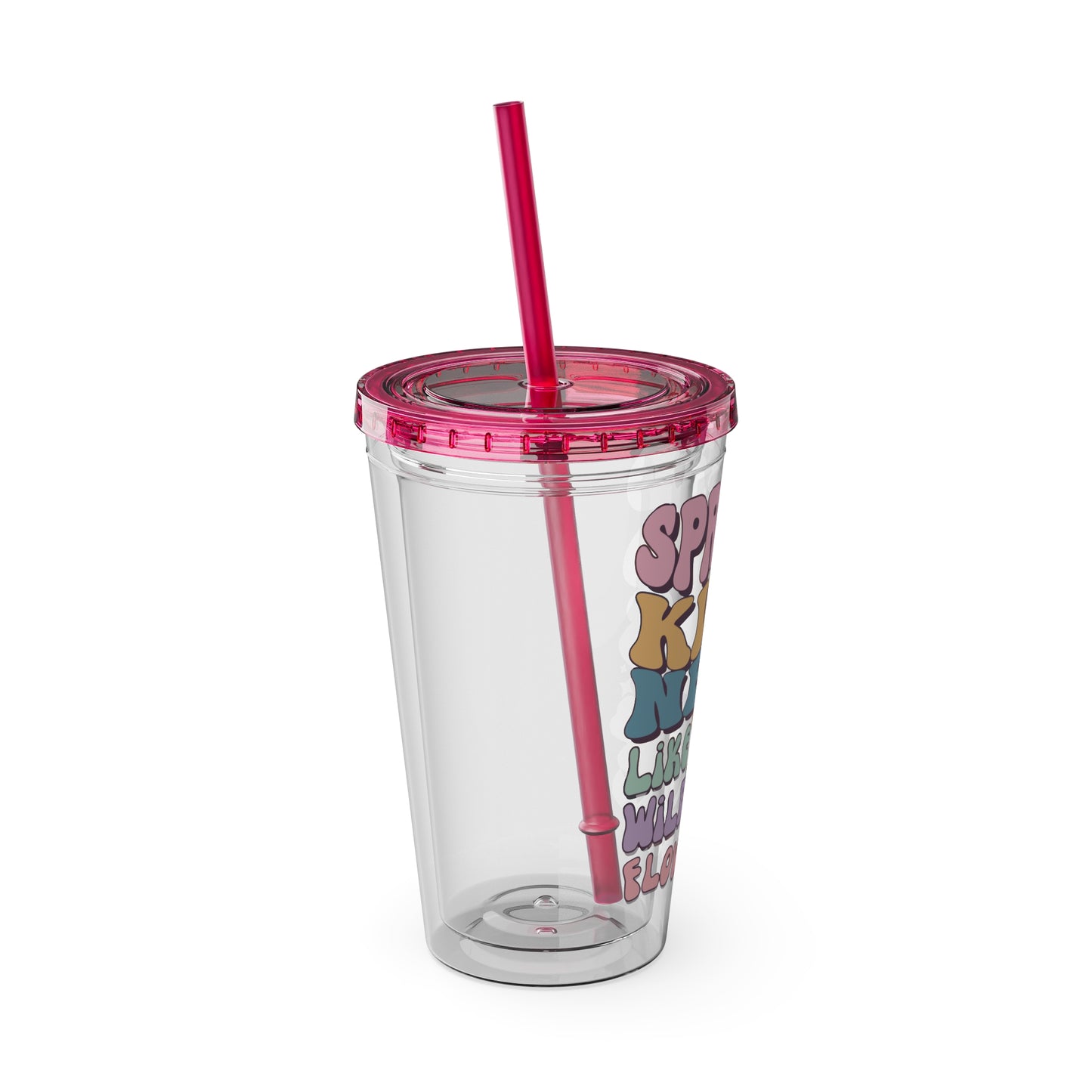 🌸✨ 16oz TUMBLER-SPREAD KINDNESS LIKE WILDFLOWERS – A CUP THAT BLOOMS WITH POSITIVITY! ✨🌸