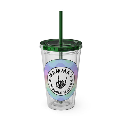 🌈💀 16OZ PASTEL TROUBLE MAKER TUMBLER – SWEET SIPPIN' 💀🌈