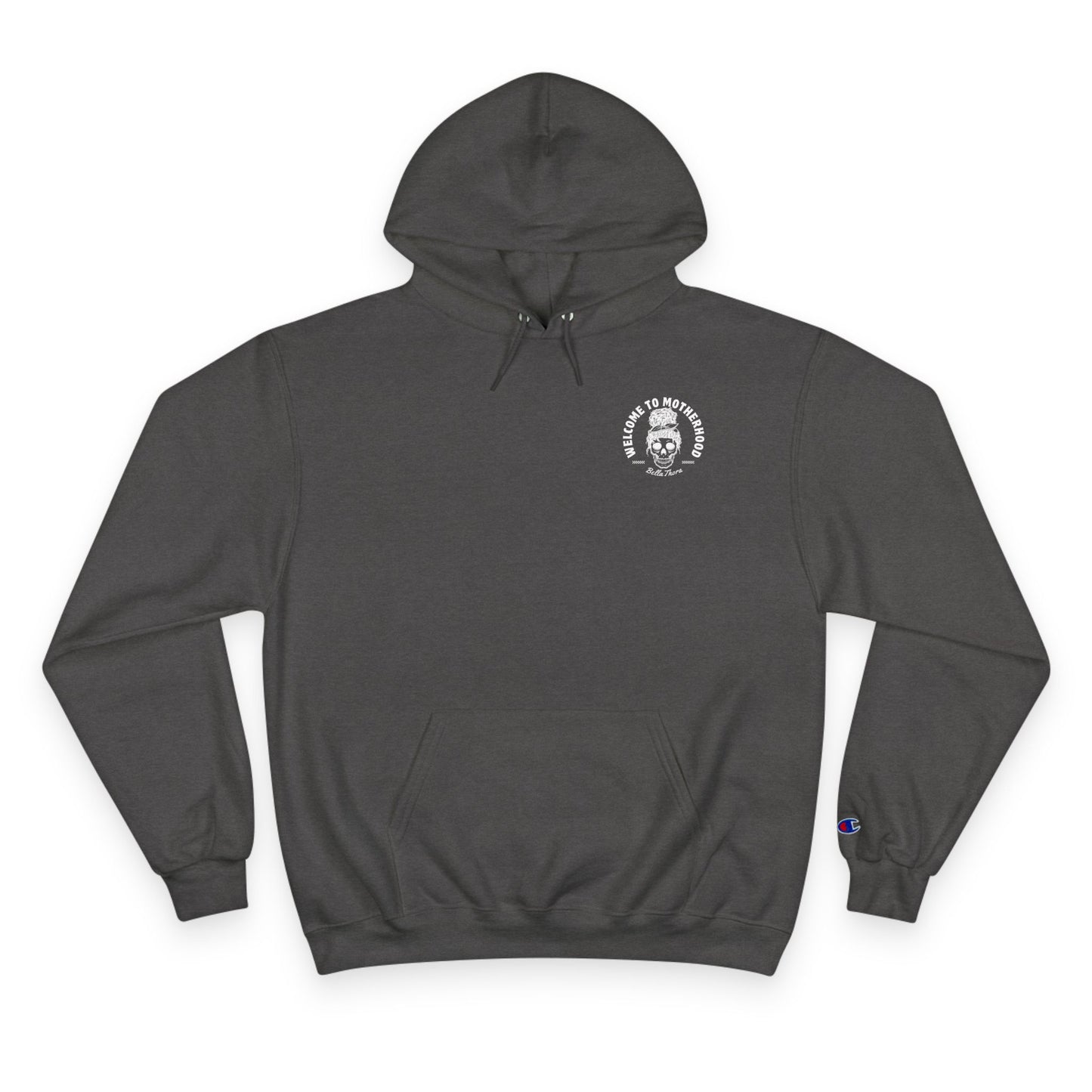 ☕💀 WELCOME TO MOTHERHOOD – CHAMPION HOODIE 💀☕