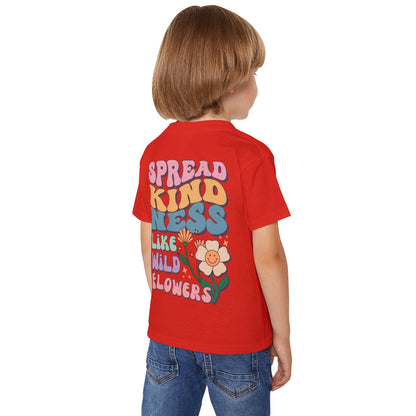🌸✨ SPREAD KINDNESS LIKE WILDFLOWERS – CUTE KID TEE WITH A MESSAGE THAT BLOOMS! ✨🌸