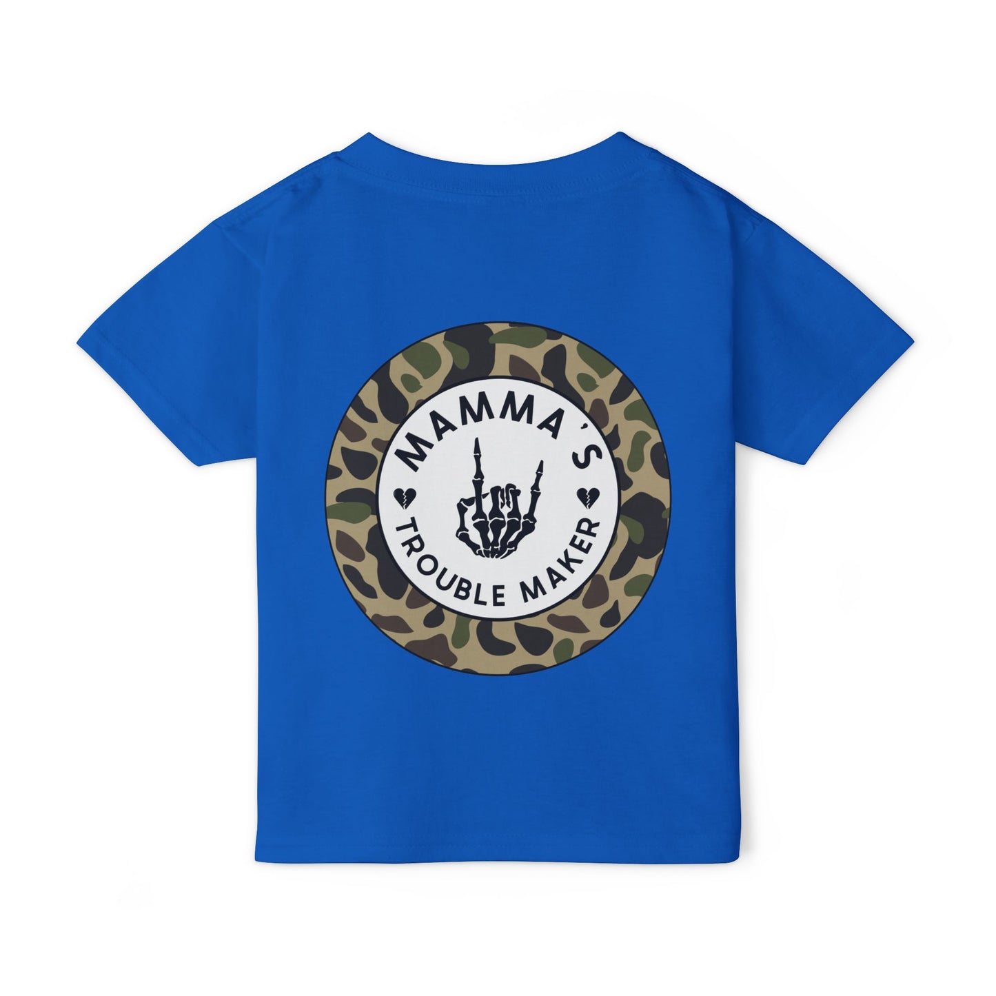 💀🔥 MAMMA’S TROUBLE MAKER – CAMO TODDLER TEE EDITION 🔥💀