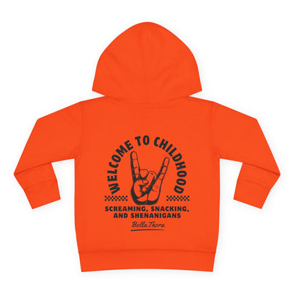 👶 WELCOME TO CHILDHOOD Toddler Pullover Hoodie-Hang Loose!