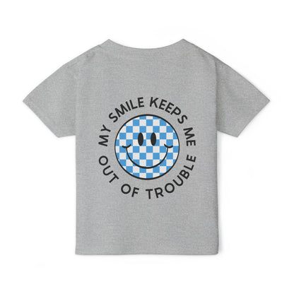 😊💙 MY SMILE KEEPS ME OUT OF TROUBLE – BLUE CHECKER EDITION 💙😊
