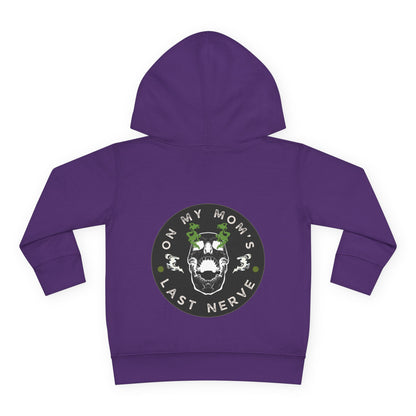 🧠💥 On My Mom’s Last Nerve Green Edition – Toddler Pullover Hoodie