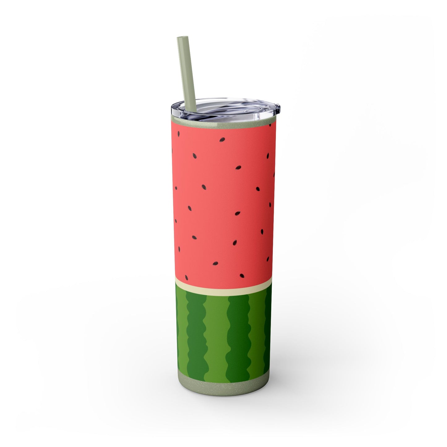 🍉 Sippin’ Sweet Summer – Watermelon Slice Skinny Tumbler 🍉 20oz
