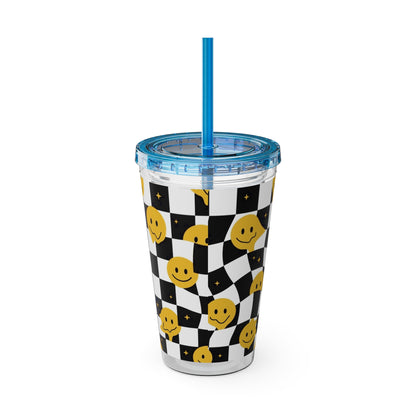 🖤⚡ MAMMA’S TROUBLE MAKER 16 OZ STRAW TUMBLER – CHAOS WITH A SMILE ⚡🖤